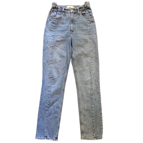Abercrombie & Fitch Jeans Women's 2 Long Blue 90s Straight Ultra High Rise - Picture 1 of 4